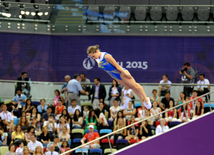 Bakı-2015 Avropa Oyunları çərçivəsində batut gimnastikası üzrə kişilər və qadınlar arasında təsnifat yarışları. Azərbaycan, 17 iyun 2015 